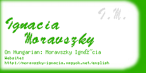 ignacia moravszky business card